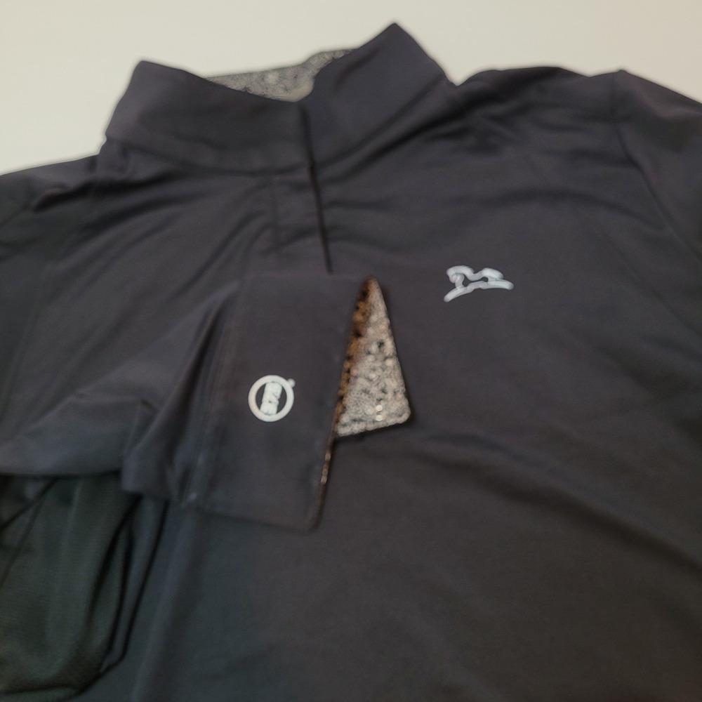 R.J. Classics 37.5 Technology Wmns XL Black 1/4 Zip Long Sleeve Athletic‎ Top